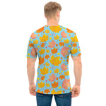 Pastel Maple Leaves Pattern Print Men's T-Shirt