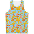 Pastel Maple Leaves Pattern Print Men's Tank Top