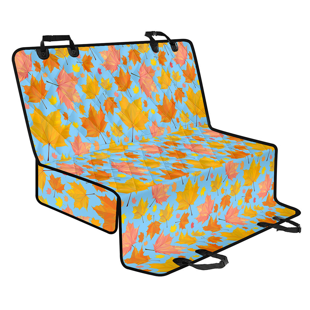 Pastel Maple Leaves Pattern Print Pet Car Back Seat Cover