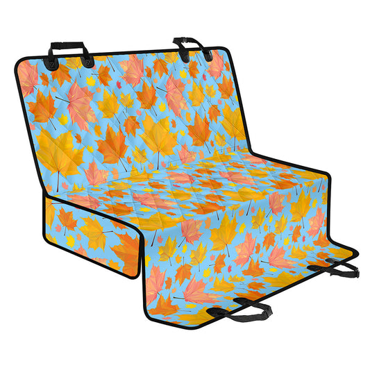 Pastel Maple Leaves Pattern Print Pet Car Back Seat Cover