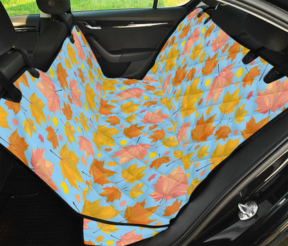 Pastel Maple Leaves Pattern Print Pet Car Back Seat Cover