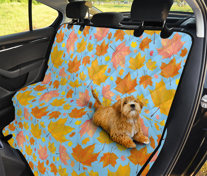 Pastel Maple Leaves Pattern Print Pet Car Back Seat Cover