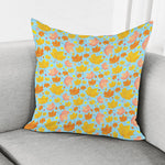 Pastel Maple Leaves Pattern Print Pillow Cover