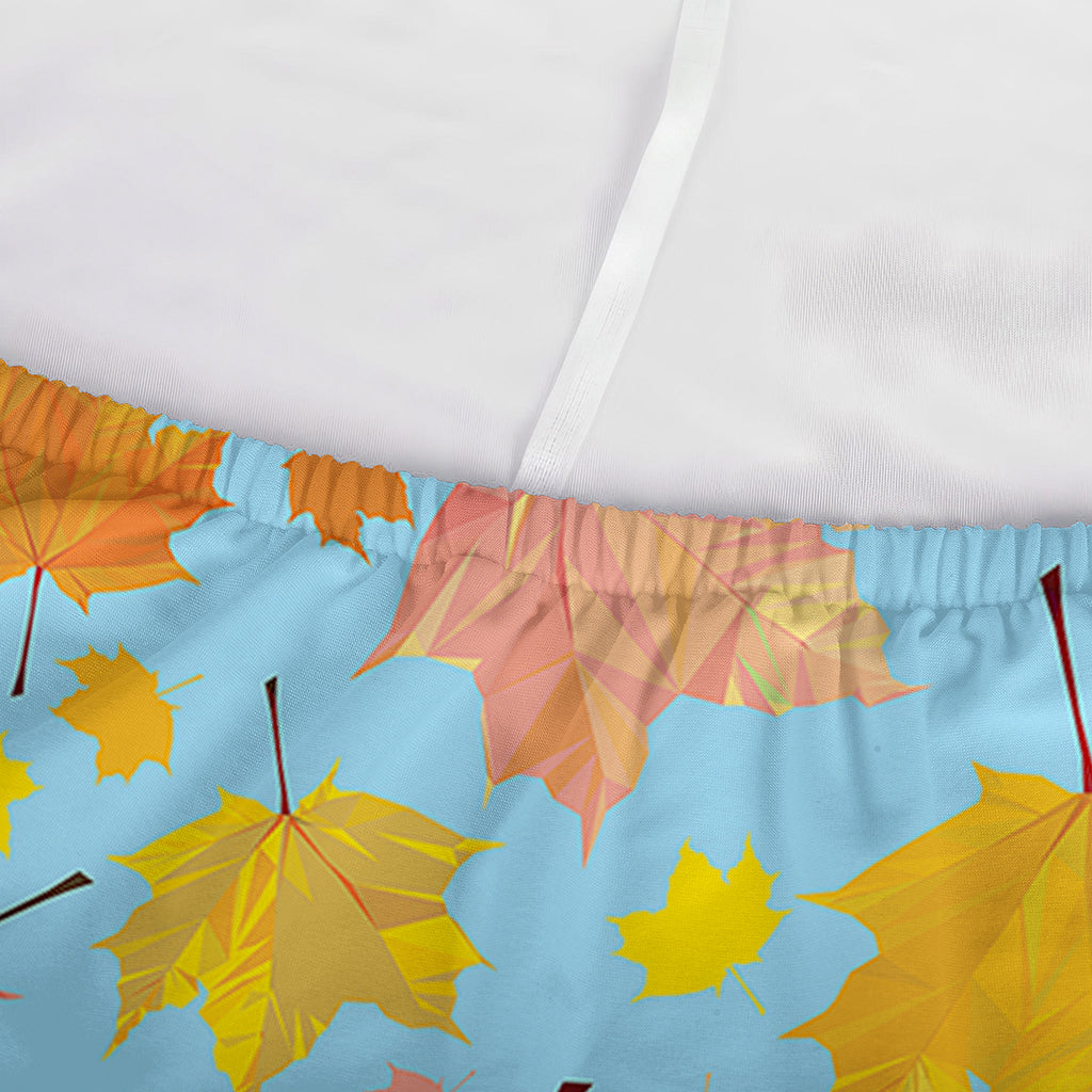 Pastel Maple Leaves Pattern Print Sofa Cover