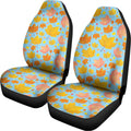 Pastel Maple Leaves Pattern Print Universal Fit Car Seat Covers