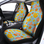 Pastel Maple Leaves Pattern Print Universal Fit Car Seat Covers
