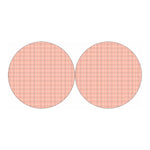 Pastel Orange Tattersall Pattern Print Car Coasters