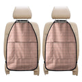 Pastel Orange Tattersall Pattern Print Car Seat Organizers