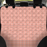 Pastel Orange Tattersall Pattern Print Pet Car Back Seat Cover