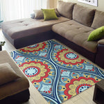 Pastel Ornament Mandala Print Area Rug GearFrost