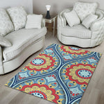 Pastel Ornament Mandala Print Area Rug GearFrost