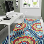Pastel Ornament Mandala Print Area Rug GearFrost