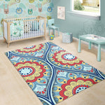 Pastel Ornament Mandala Print Area Rug GearFrost
