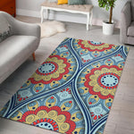 Pastel Ornament Mandala Print Area Rug GearFrost