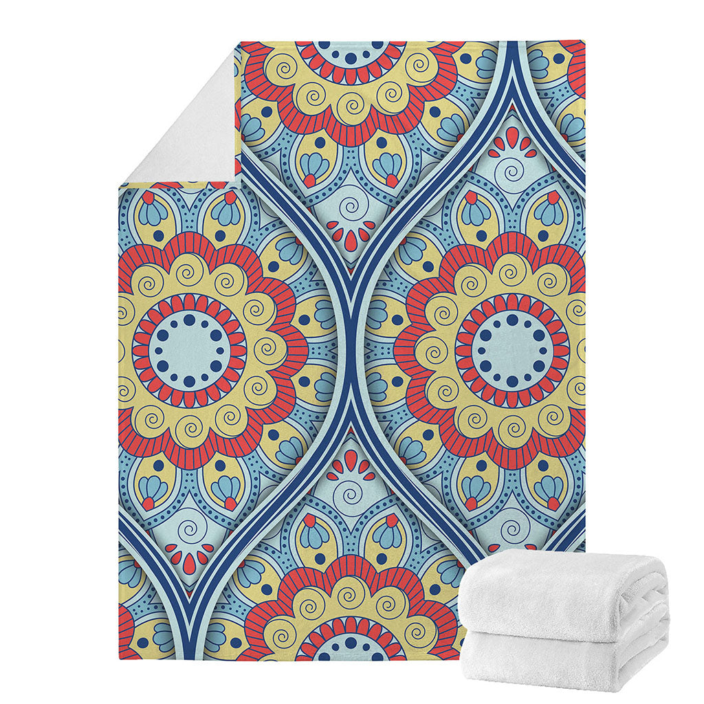 Pastel Ornament Mandala Print Blanket