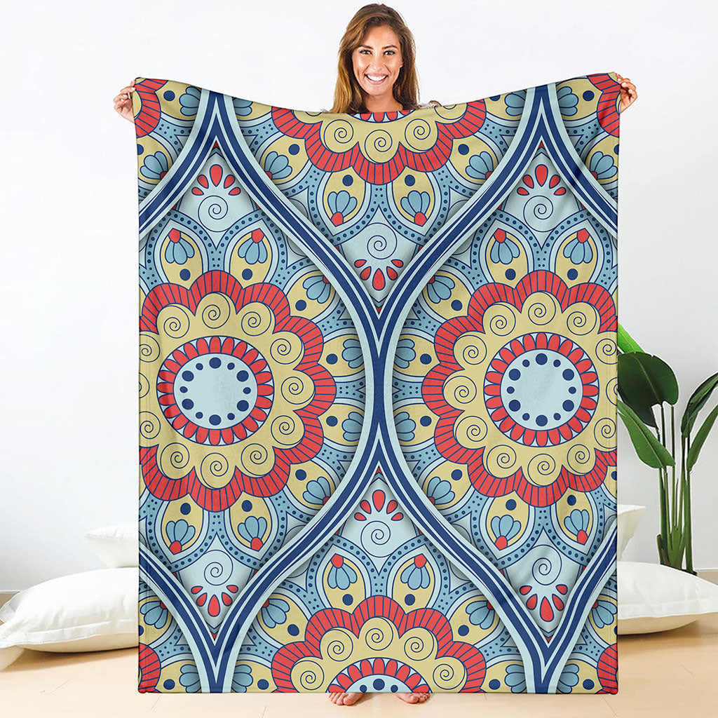 Pastel Ornament Mandala Print Blanket