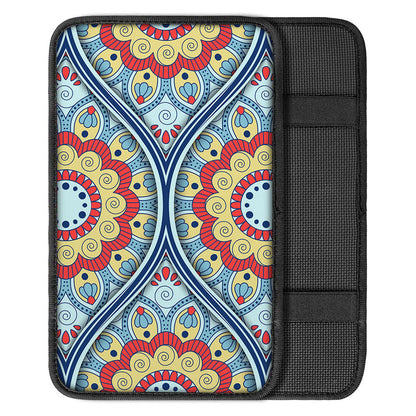 Pastel Ornament Mandala Print Car Center Console Cover
