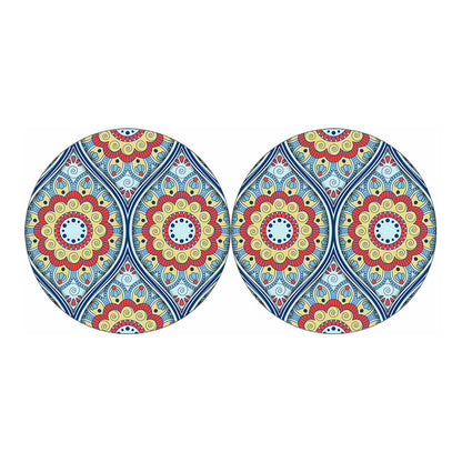 Pastel Ornament Mandala Print Car Coasters