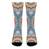 Pastel Ornament Mandala Print Crew Socks