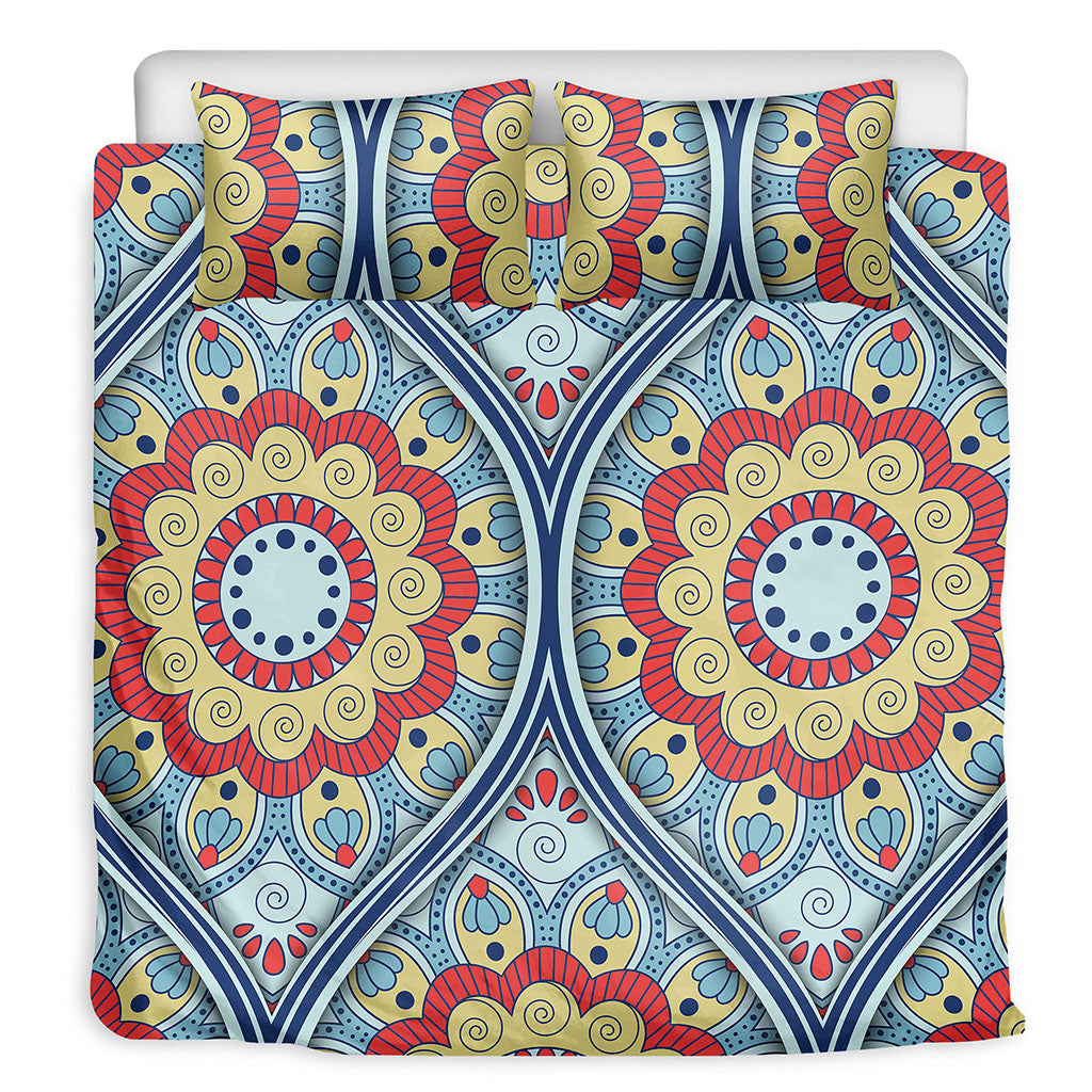 Pastel Ornament Mandala Print Duvet Cover Bedding Set