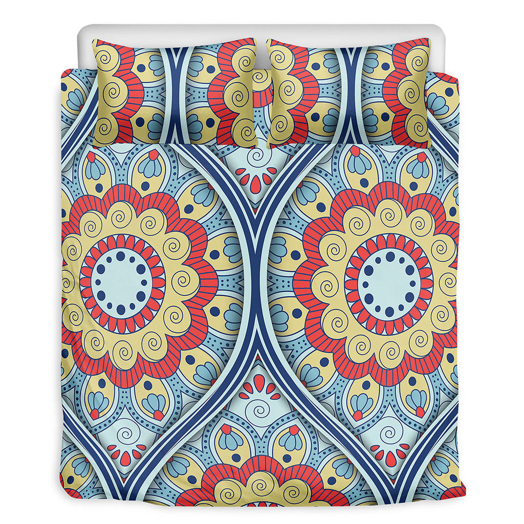 Pastel Ornament Mandala Print Duvet Cover Bedding Set
