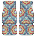 Pastel Ornament Mandala Print Front and Back Car Floor Mats