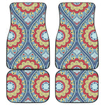 Pastel Ornament Mandala Print Front and Back Car Floor Mats