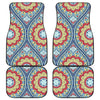 Pastel Ornament Mandala Print Front and Back Car Floor Mats