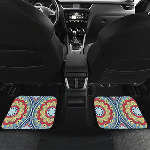 Pastel Ornament Mandala Print Front and Back Car Floor Mats