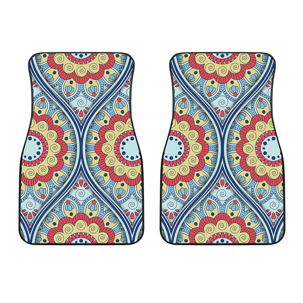 Pastel Ornament Mandala Print Front Car Floor Mats