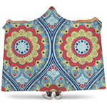 Pastel Ornament Mandala Print Hooded Blanket