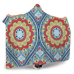 Pastel Ornament Mandala Print Hooded Blanket