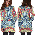 Pastel Ornament Mandala Print Hoodie Dress GearFrost