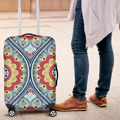 Pastel Ornament Mandala Print Luggage Cover GearFrost