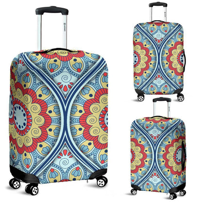 Pastel Ornament Mandala Print Luggage Cover GearFrost