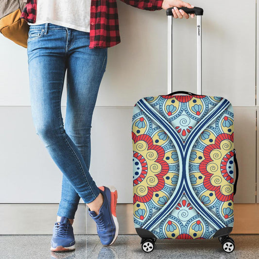 Pastel Ornament Mandala Print Luggage Cover GearFrost