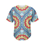 Pastel Ornament Mandala Print Men's Baseball Jersey