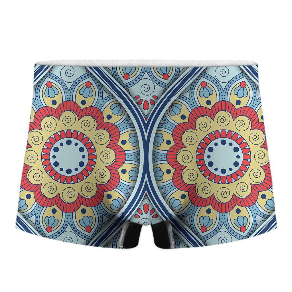 Pastel Ornament Mandala Print Men's Boxer Briefs