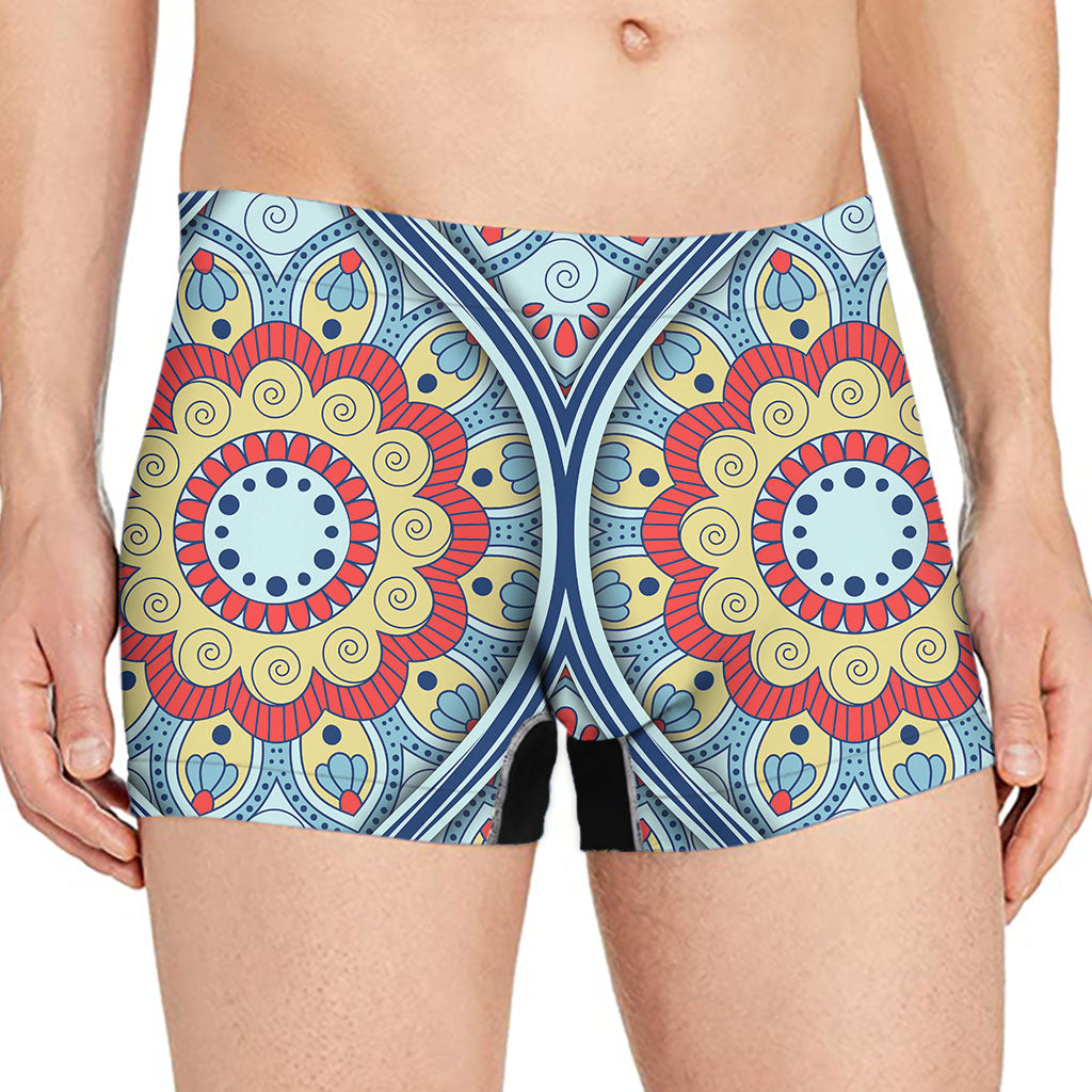 Pastel Ornament Mandala Print Men's Boxer Briefs
