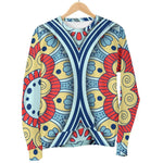 Pastel Ornament Mandala Print Men's Crewneck Sweatshirt GearFrost