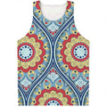 Pastel Ornament Mandala Print Men's Tank Top