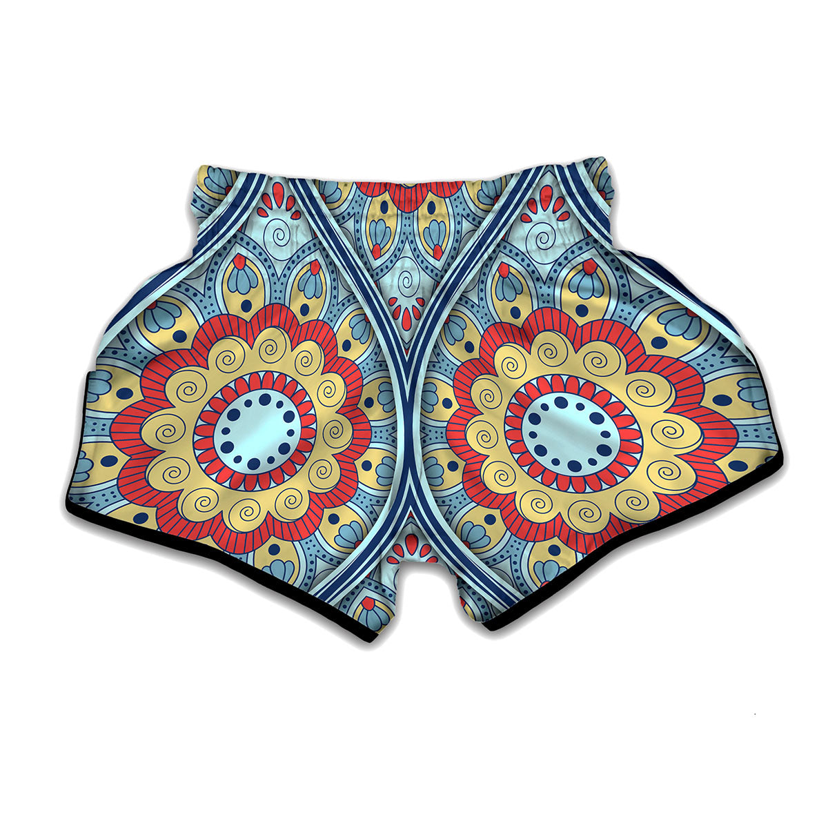 Pastel Ornament Mandala Print Muay Thai Boxing Shorts