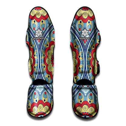 Pastel Ornament Mandala Print Muay Thai Shin Guard