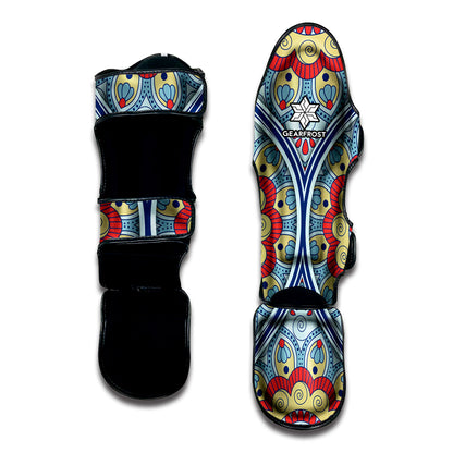 Pastel Ornament Mandala Print Muay Thai Shin Guard