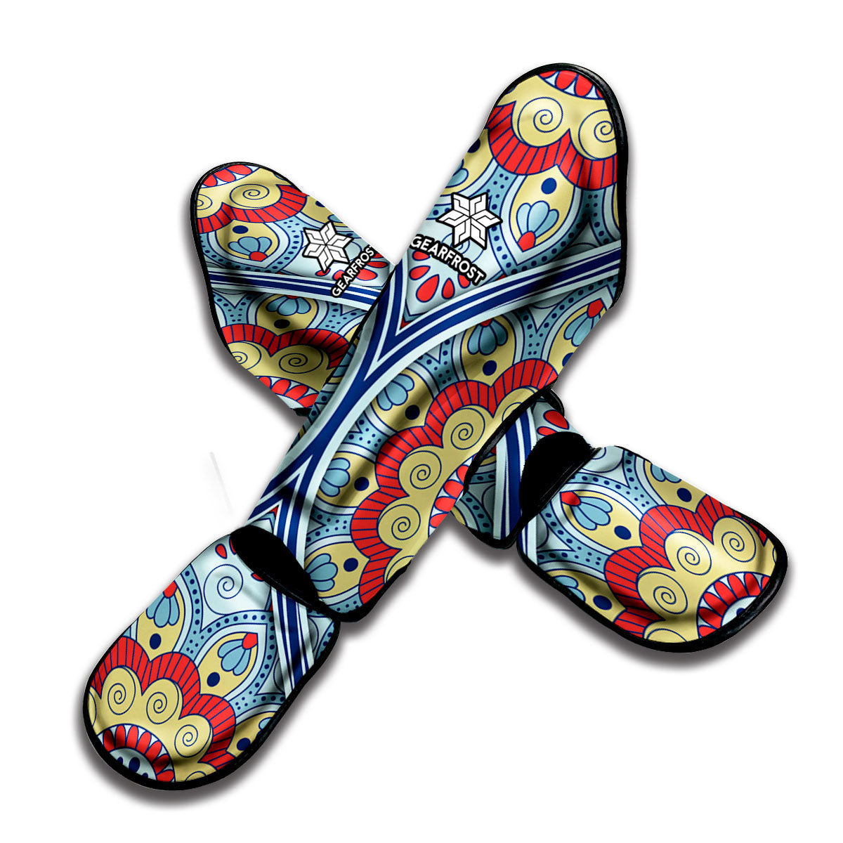 Pastel Ornament Mandala Print Muay Thai Shin Guard