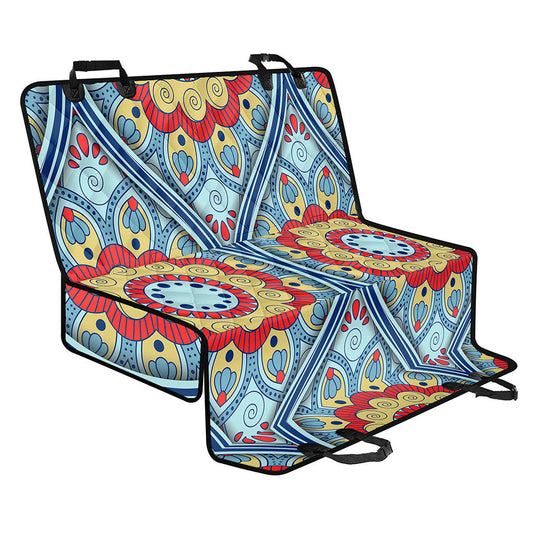 Pastel Ornament Mandala Print Pet Car Back Seat Cover