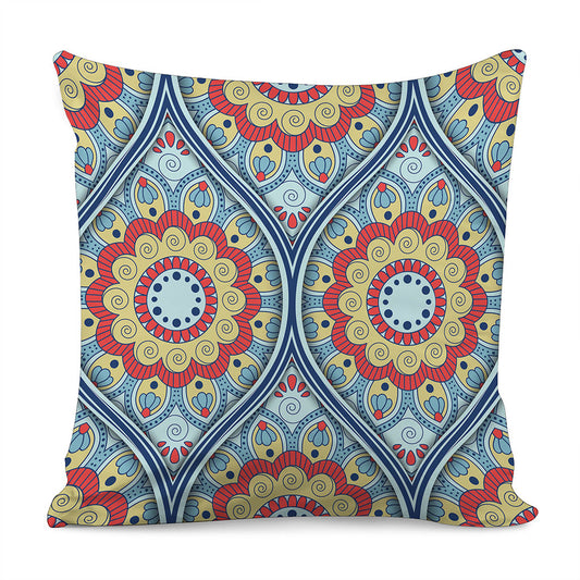 Pastel Ornament Mandala Print Pillow Cover