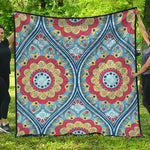Pastel Ornament Mandala Print Quilt