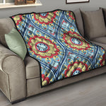 Pastel Ornament Mandala Print Quilt