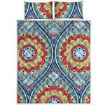 Pastel Ornament Mandala Print Quilt Bed Set
